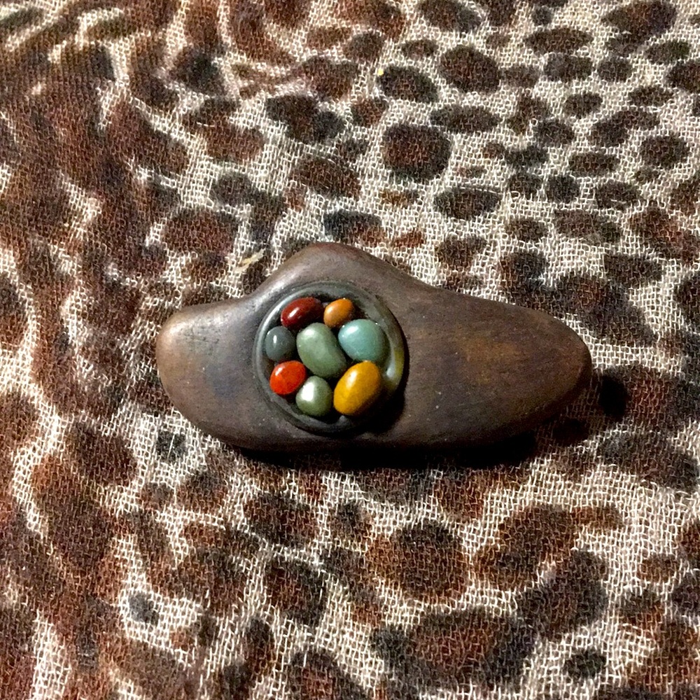 Driftwood brooch
